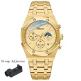 thumbnail image 1 of Men's Gold Quartz Chronograph Watch Stainless Steel Water Resistant CX0728RN, 1 of 10