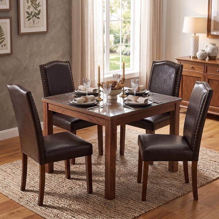 CONCETTA Parsons Dining Chairs with Nailhead Trim, Set of 2 photo 7