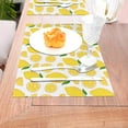 thumbnail image 5 of XMXT 1 Pcs Woven Placemats, Cartoon Lemon Hand Painting Stain Resistant Anti-Skid Placemat for Kitchen Table, 12 x 18 inches, 5 of 6