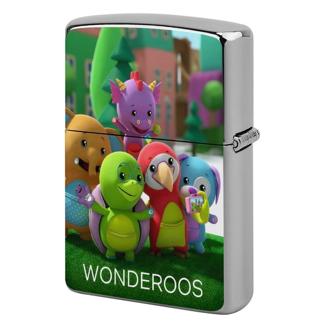Wonderoos-theme Copper Metal Lighter Shell, Premium Replacement Refillable Lighter Case with Durable Metal Construction, Compatible with Zippo and Most Standard Lighter Models