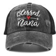 thumbnail image 2 of czcpp-Women's Blessed Grandma Nana Baseball Caps Adjustable Washed Denim Dad Hat, 2 of 4