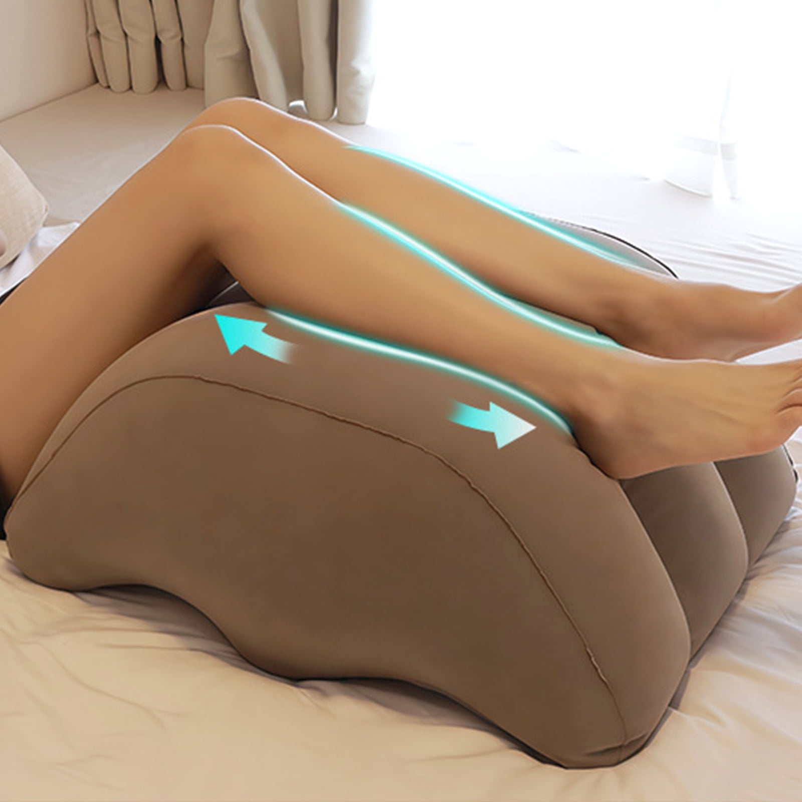 Inflatable Leg Elevation Pillow, Wedge Leg Elevating Pillows for Injury Recovery, Blood Circulation, Swelling, Legs Support Cushion Knee Hip Ankles Pain