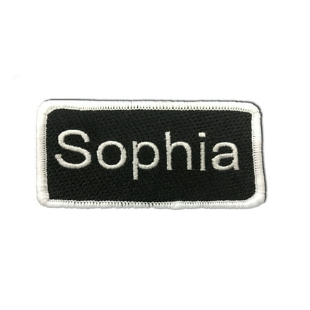 Tall Classic Applique - Sophia Name Tag 3 3/4