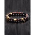 thumbnail image 4 of West Coast Jewelry Men's Red Tiger's Eye Stone Bead Adjustable Bracelet, 4 of 5