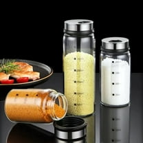 Glass Spice Shaker under $5! Yannianjz Glass Spice Shaker, Adjustable Pouring Holes Seasoning Canister, Kitchen Spice Container with Reusable Tags for Cooking