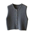 thumbnail image 1 of MERIGLARE Knit Vest Comfortable Breathable Clothes Retro Outdoor Trendy Cardigan Grey, 1 of 9