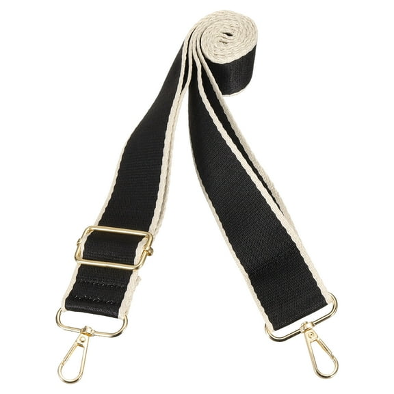 Uxcell 1.5-inch Wide Adjustable Replacement Crossbody Purse Strap, Universal Handbag Shoulder Strap, Black White