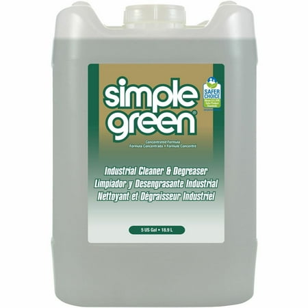 Simple Green Industrial Cleaner/Degreaser - Concentrate - 640 fl oz (20 quart) - Original Scent - 1 Each - Non-toxic, Non-abrasive, Non-flammable, Pleasant Scent - White
