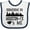 White and Navy, variant on Inktastic Houston Texas Someone Loves Me Skyline Boys or Girls Baby Bib