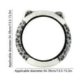 thumbnail image 3 of Polyester Steering Wheel Cover Under $5! Kadlawus Plush Steering Wheel Cover with Cat Ears, Winter Car Accessory, Cute Steering Wheel Protector, Leopard Print Car Decor, Elastic Wheel Cover, 3 of 6