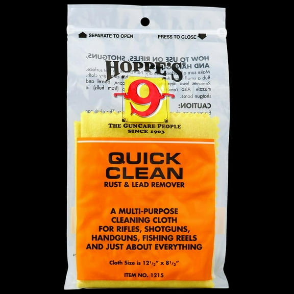 Hoppes 9 Quick Clean Rust & Lead Remover Cleaning Cloth Pouch