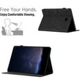 thumbnail image 4 of Case for Samsung Galaxy Tab A 10.1" 2016 SM-T580 / SM-T585, Embossed PU Leather Cover Flip with Smart Auto Wake / Sleep Stand Function Pencil Holder and Card Slots & Footgrip Case, Black, 4 of 5