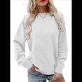 thumbnail image 1 of Sudaderas Informales de Cuello Redondo para Mujer, Camisetas de Larga y Corte Holgado para Otoño. L, 1 of 6