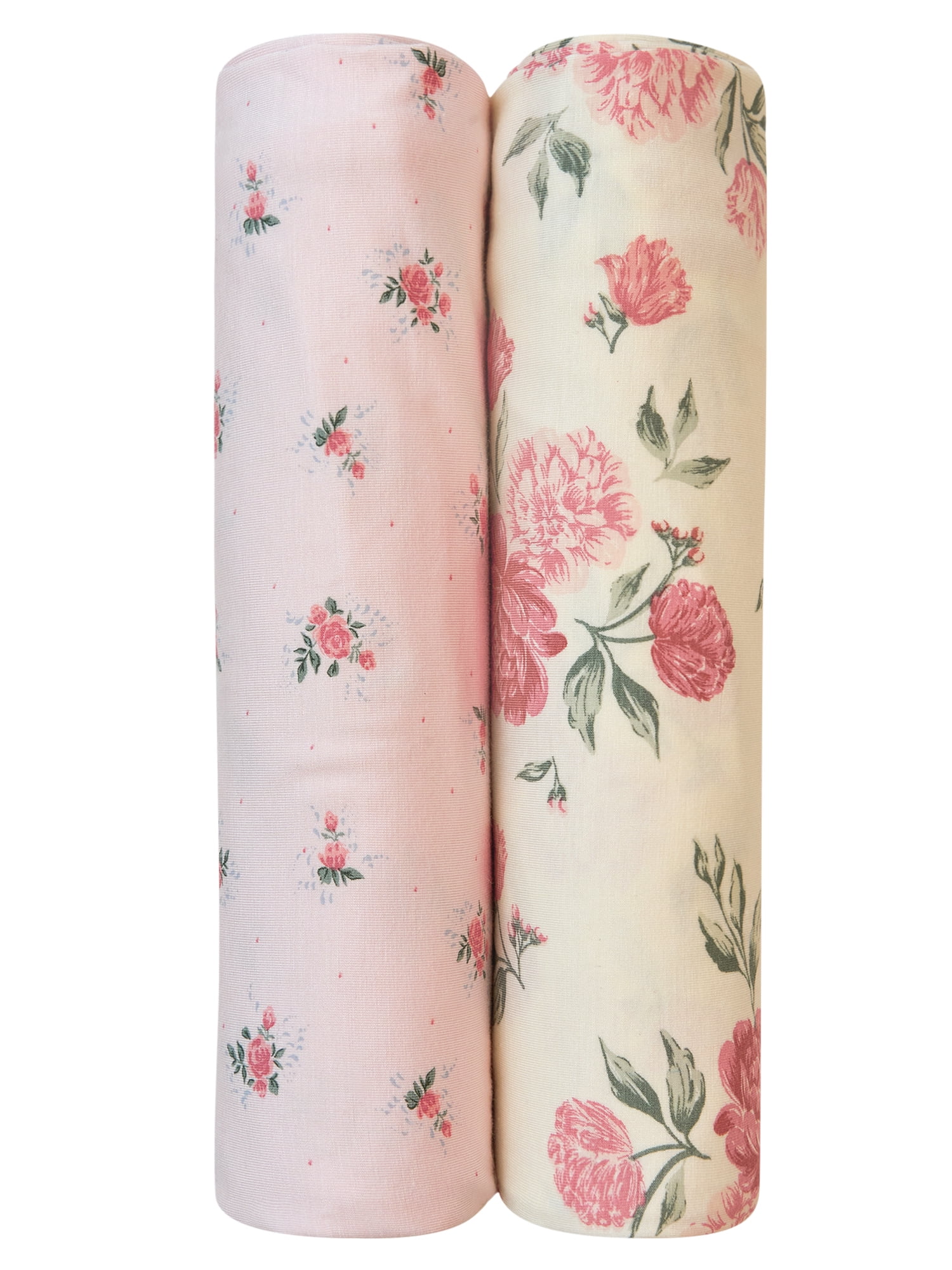 Modern Moments by Gerber Baby Neutral Super Soft Swaddle Blankets, 2-Pack, Flowers, One Size