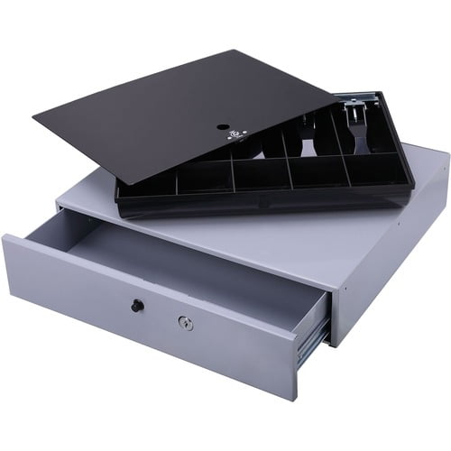 Sparco Removable Tray Cash Drawer - Gray - 3.8 Sparco Removable Tray Cash Drawer - Gray - 3.8