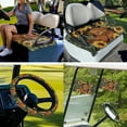 thumbnail image 7 of XYZCANDO Sunflower Cow 4 PCS Golf Cart Seat Covers Golf Cart Steering Wheel Cover Golf Cart Flags Easy to Install Golf Cart Seat Towel Steering Wheel Wrap Double Sided Golf Flag Frame Green, 7 of 7