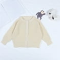 thumbnail image 2 of XXWXYD Cardigan Tricoté Épais pour Filles, Col Rond, Veste Courte Boutonnée, Chandail d'Hiver Automne pour Bébé, 2 of 7