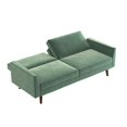 DHP Jules Sofa Bed in Velvet, Light Green