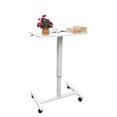 thumbnail image 1 of FixtureDisplays® Table Debout/assis Blanc 28X19 Pouces avec Hauteur Réglable de 28 à 45 Pouces avec Roues Verrouillables Assemblage Facile 15730, 1 of 12
