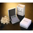 thumbnail image 5 of Leafael Wish Stone Stud Earrings with Emerald Green Birthstone Crystal, 18K Rose Gold Plated, 5 of 7