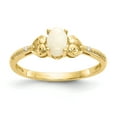 thumbnail image 1 of 10K Yellow Gold Opal Diamond Ring, 1 of 2