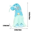 thumbnail image 3 of YIMWNYI Blue Gnome Doll with Snowflake Hat, Decorative Ornaments, Faceless Gnome Figurine, Christmas Home Décor, Unique Holiday Decoration, Plush Gnome Décor, 3 of 6