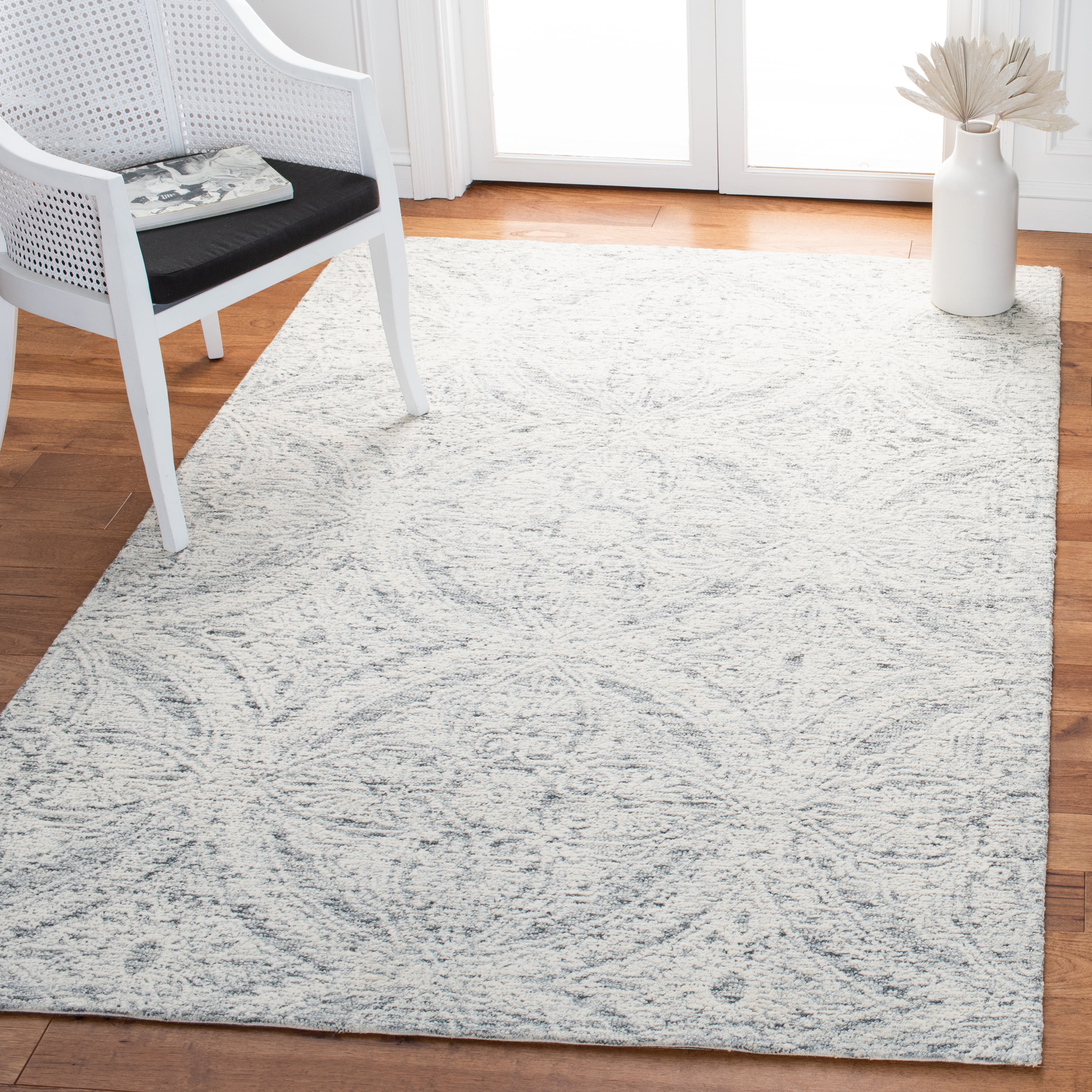 SAFAVIEH Metro Leilah Geometric Area Rug, Natural/Light Grey, 3' x 5'