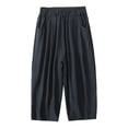 thumbnail image 4 of FYDUU Boy's Summer Ice Silk Pants Lightweight Wide Leg Trousers Kids Loose Fit Casual Bottoms Stylish Pants 3-4 Years, 4 of 4