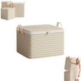 thumbnail image 6 of Large Capacity Fabric Storage Bin with Side Handles, Foldable Organizer Box for Clothes, Bedding, Blankets, Bedroom Closet, 6 of 9