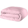 thumbnail image 4 of 3 Piece Luxury Long Box Pattern Comforter By D.N.G. BEDDINGS Set Premium Super Soft, All Season, 800 Thread Count, 100% Egyptian Cotton, Super King Size Light Pink Color, 4 of 5