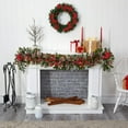 thumbnail image 4 of Red Berry Christmas Wreath, Imitation Berry Vines, Fireplace and Tabletop Decor, Indoor Outdoor Holiday Decoration,Vsgery, 4 of 6