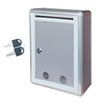 thumbnail image 1 of bedienty Suggestion Box Metal Wall Mounted Ballot Box for Voting Suggestions for Feedback Large Silver Large, 1 of 6