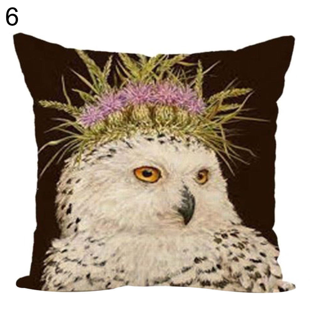 Details about   Cushion Cover Pillow Case Home Textile Supply Owl Decorative Pillows Embroidered 