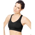 thumbnail image 1 of Hanes Womens Sport Seamless Racerback Sports Bra, L, Ebony, 1 of 3
