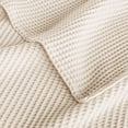 thumbnail image 6 of Exclusivo Mezcla 100% Cotton Waffle Blanket Queen Size for Bed, Lightweight and Breathable Gauze Muslin Blanket for Summer, Moisture-Wicking, Home Decor, 90"x90", Beige, 6 of 8