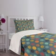 thumbnail image 3 of Ambesonne Green Quilted Bedspread Set 2 Pcs, Colorful Abstract Circle, Twin Size, Multicolor, 3 of 5