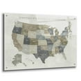 thumbnail image 2 of Epic Art 'Slate US Map' by Sue Schlabach, Acrylic Glass Wall Art, 36"x24", 2 of 8