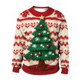 thumbnail image 1 of Sudadera de gran tamaño con estampado de muñeco de nieve para hombre, jerséis Unisex, chándal de cuello redondo, ropa de calle para pareja, ropa de otoño, Ugly Christmas, 1 of 4