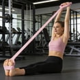 thumbnail image 5 of Elastic Resistance Bands with Handles - Exercise Bands for Arm, Back, and Shoulder Training - Lightweight Portable Fitness Straps for Yoga and Pilates, Pink, 18x3.9 Inch, 1 PCS, 5 of 6