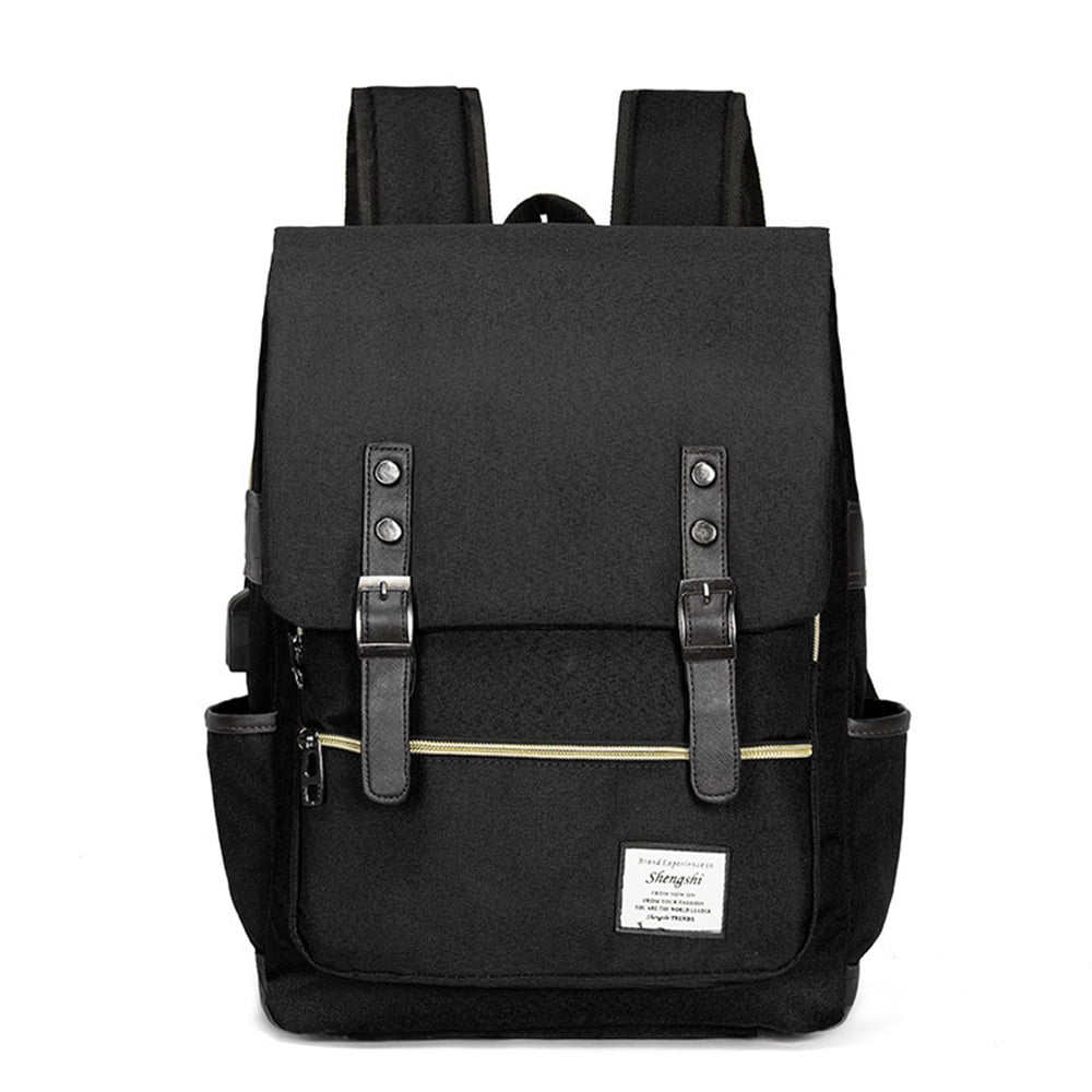 Mostdary Vintage Laptop Backpack with USB Charging Port, Water