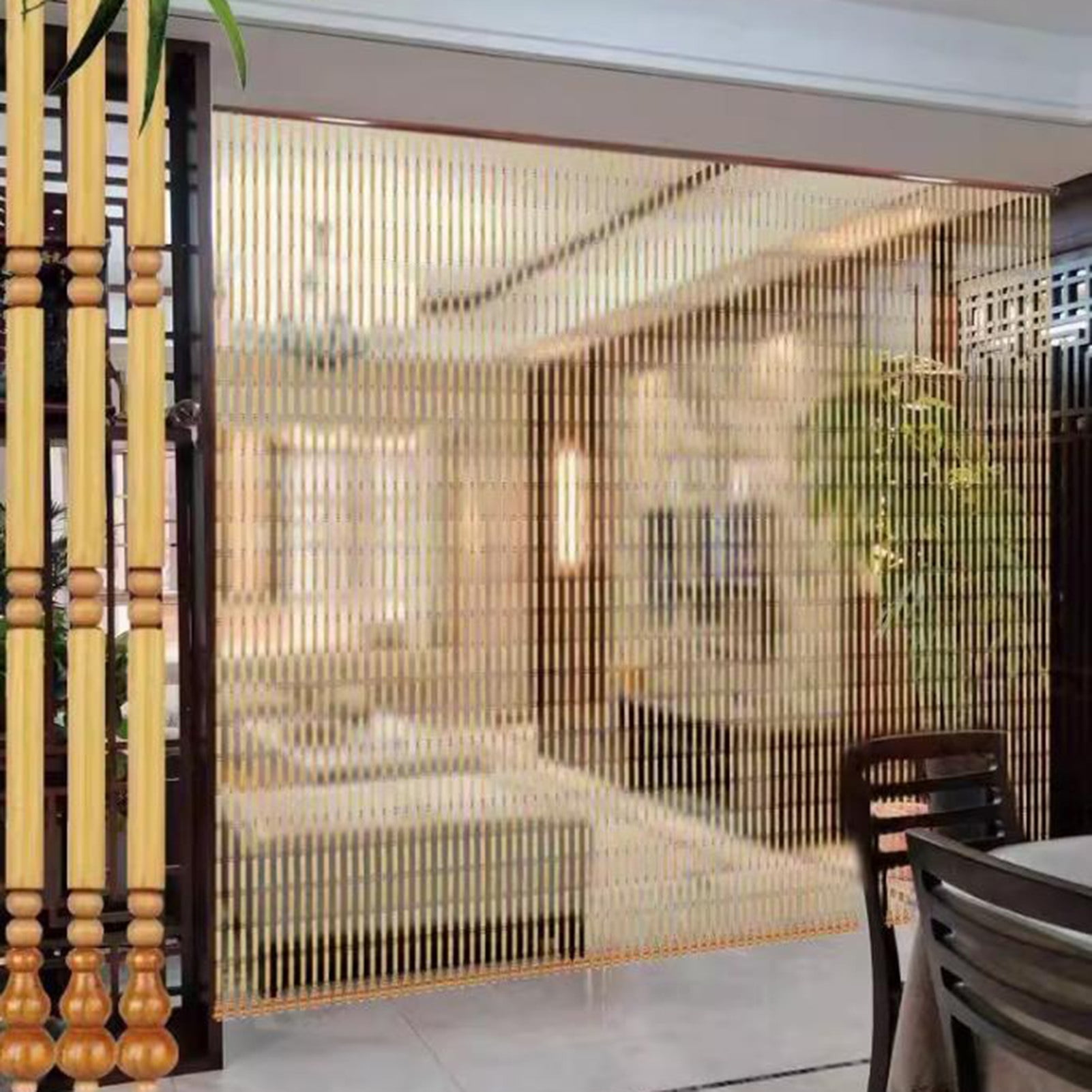 Retro wooden bead curtain, hanging room divider decorative curtains string curtain, decoration bead curtain for living room, bedroom