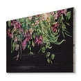 thumbnail image 2 of Designart 'Floral Tropical Leaves On Black Background' Farmhouse Print on Natural Pine Wood, 2 of 5