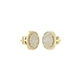 thumbnail image 3 of ARAIYA FINE JEWELRY 14K Yellow Gold Round Lab-Grown Diamond Cluster Round Stud Earrings (1/2 cttw, VS1 Clarity, D-E Color), 3 of 7