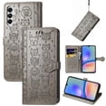 thumbnail image 1 of Funda Cartera FOXDOCK para Samsung Galaxy A05S , Flip PU con Relieve de Gatos y Perros, Tarjetero y Soporte, 1 of 6