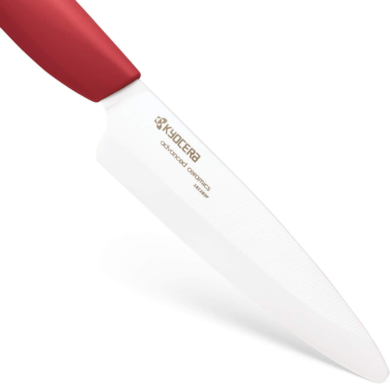 Kyocera Advanced Ceramic Revolution Series 4.5-inch Utility Knife, Red Handle, White Blade