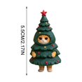 thumbnail image 3 of Cute Animal Christmas Tree Figurine – Resin Mini Statue with Festive Costume for Holiday Home Décor, Table Display, Stocking Stuffers or Christmas Gift, 3 of 5