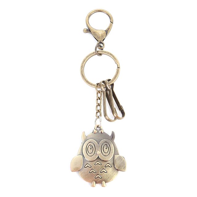 Guardurnaity Llavero con colgante de diagrama de jirafa y búho de bronce, llavero de Metal, llavero de coche, accesorios de decoración, regalo de Ropa, zapatos y accesorios Miscelánea 3