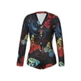 thumbnail image 5 of Pijamas de mujer Mono corto Bodycon con solapa para dormir(Negro Mariposa-S) Nituyy Pijamas-GL715-FF65103B1, 5 of 5