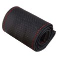 thumbnail image 4 of Kenally Cubierta trenzada para volante de coche, agujas e hilo, cubiertas de cuero Artificial para coche, Suite negra, textura DIY, accesorios suaves Automoción decorativa y accesorios Kenally VI3913-00B, 4 of 6