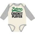 thumbnail image 3 of Inktastic Future Cricket Player Boys Long Sleeve Baby Bodysuit, 3 of 5